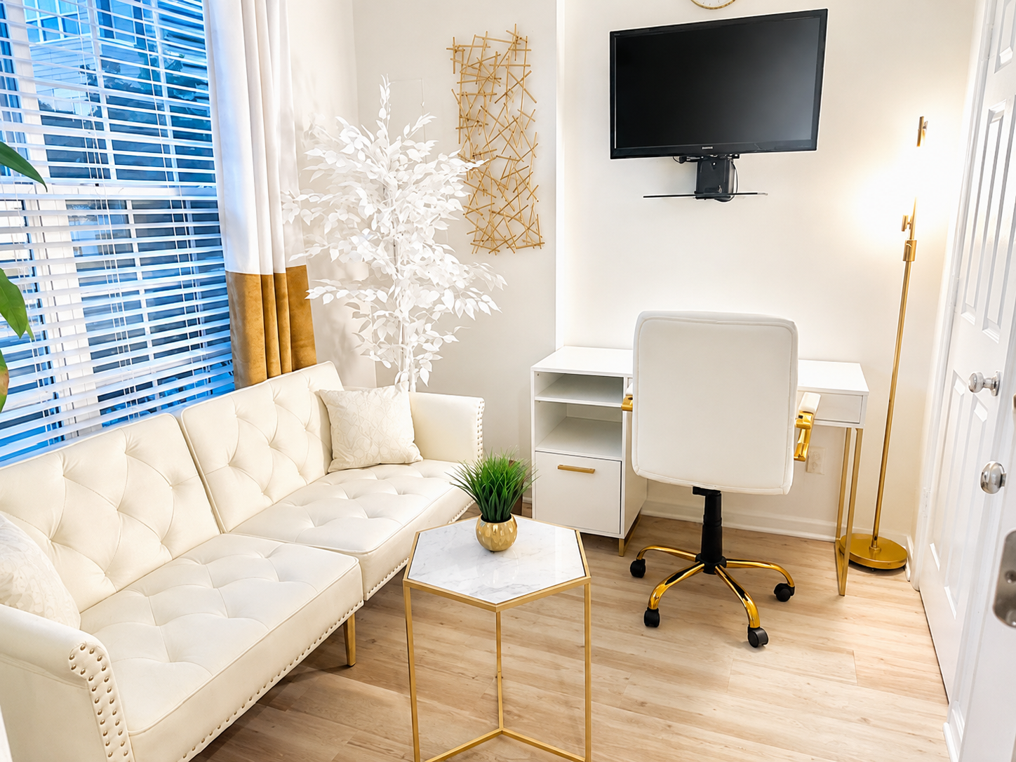 The Ashburn Residence — Dedicated office with futon