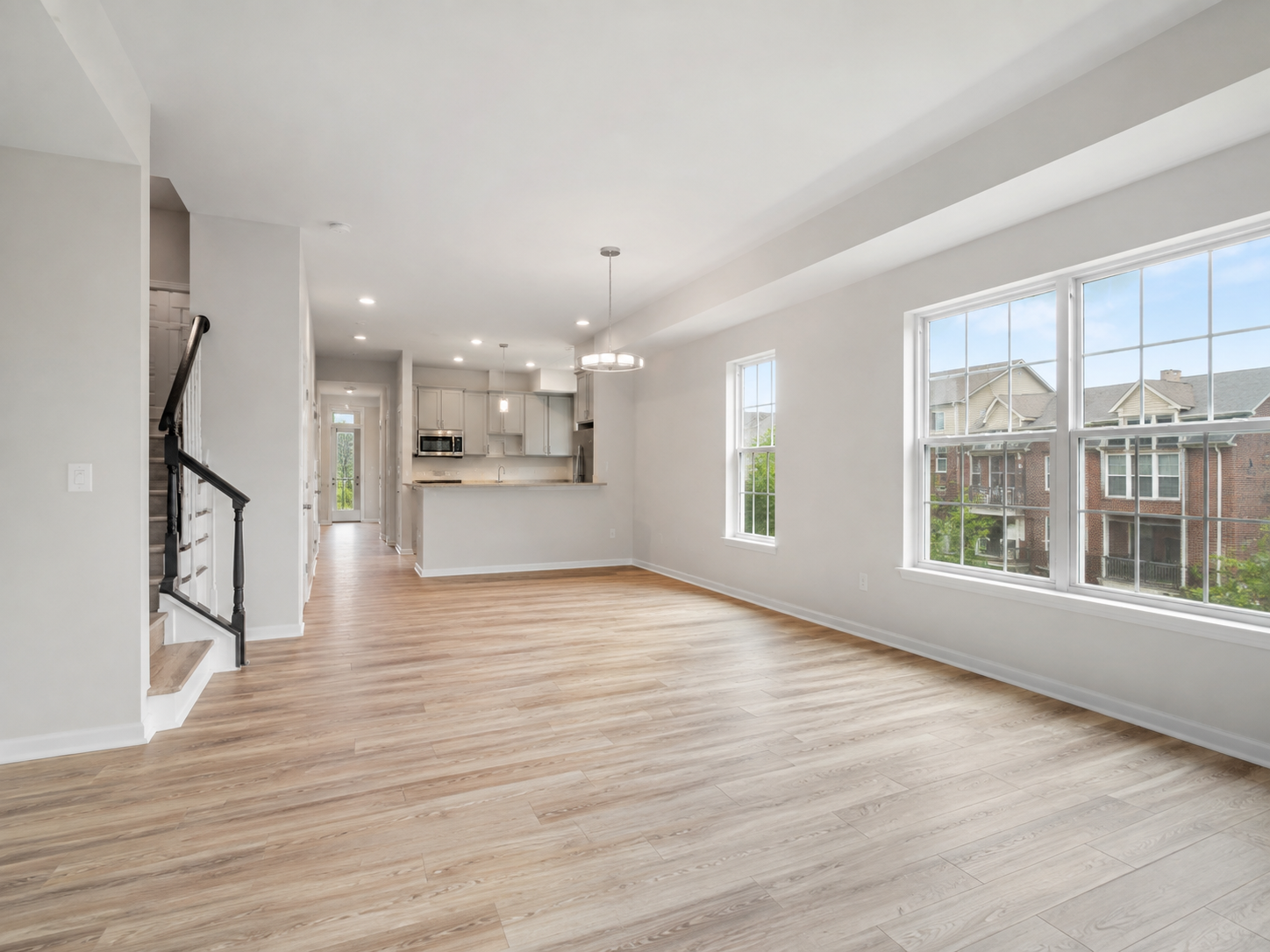 Move-in-ready unfurnished home interior with warm natural light